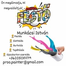 Festés burkolás tapétázás gipszkarton szerelés stb