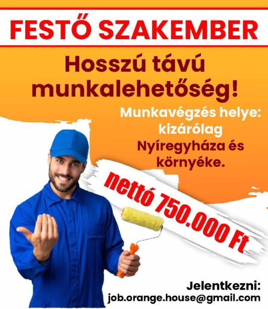 Festő álláslehetőség - Nyíregyháza