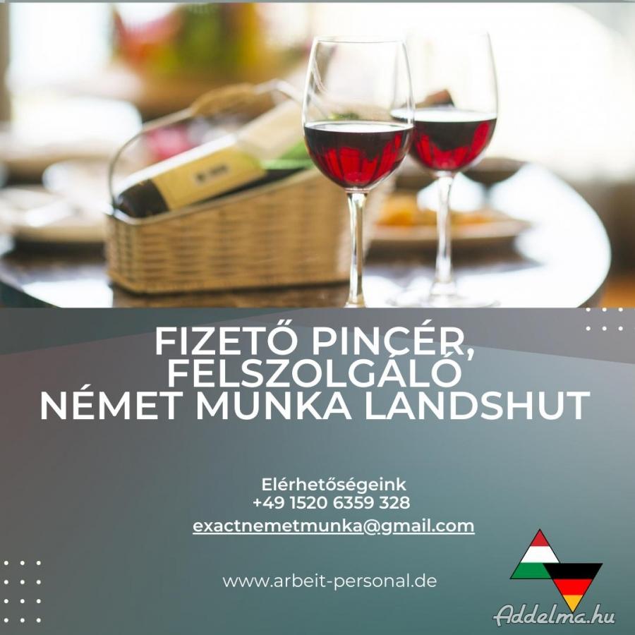 Fizető pincér, felszolgáló német munka Landshut 