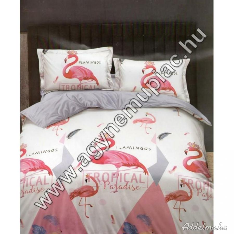 Flamingós 7 részes 2 személyes ágyneműhuzat::,