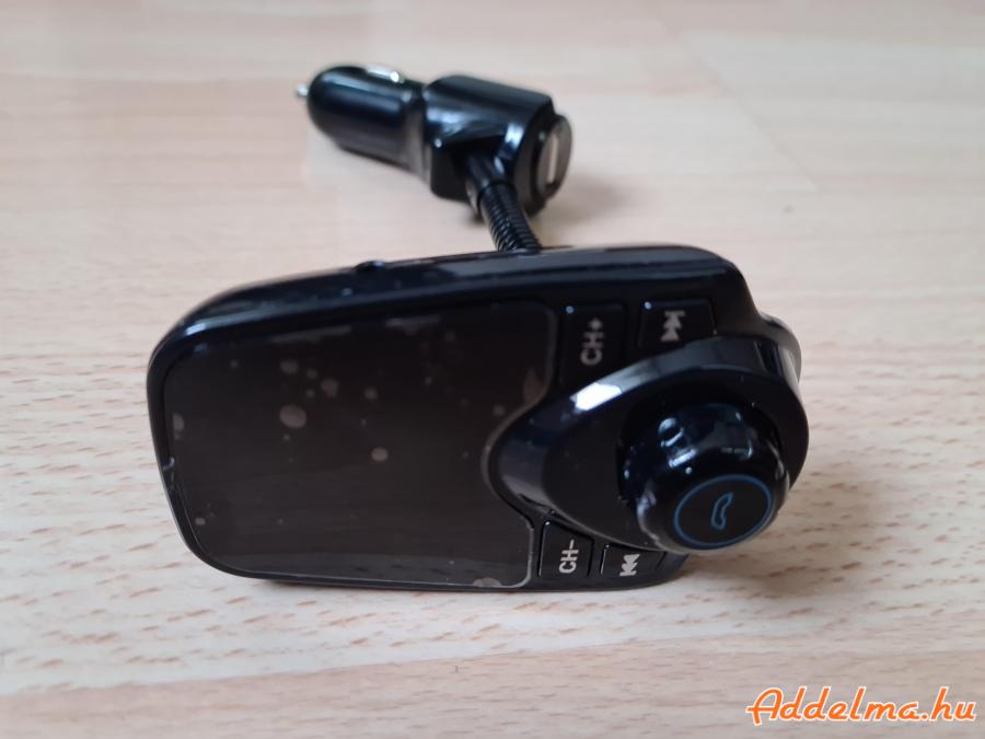 FM Transzmitter USB 5V 1A A2DP Bluetooth 3.0 autós töltő 