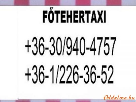 Fuvar, kis költözés FŐ-TEHERTAXI, fuvarozás, kis költöztetés