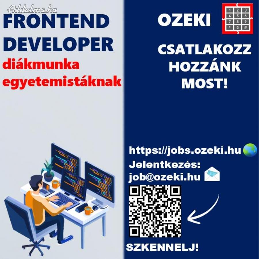 Frontend developer - Diákmunka lehetőség ősztől az Ozekinél