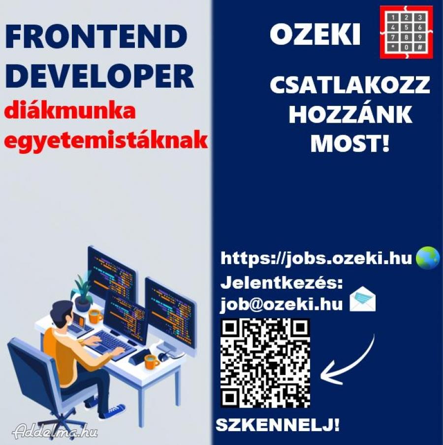 Frontend developer - Diákmunka ősztől