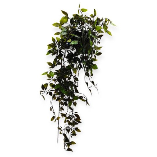Függő műnövény kaspóval – 65 cm dekoratív zöld lógó