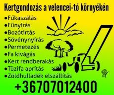 Fűkaszálás/Fűnyírás/Kertrendezés