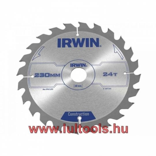 Fűrésztárcsa fához 230 x 30 mm / 24T IRWIN,.,.,..,,,.,.