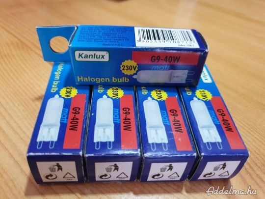 G9 foglalat 40W MATT halogén izzó égő 7db egyben 0km-es