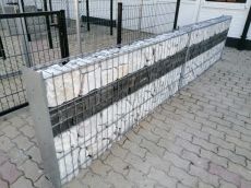 Gabion kőkerítés, támfal, kőkosár, kerítés, oszlop, kapu