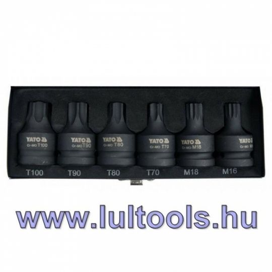 Gépi bit dugókulcs klt. 6 részes Torx és Spline 3/4