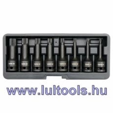 Gépi hosszú bit dugókulcs klt. 8 részes Spline 1/2" M5-M18 CrMo