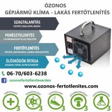 Gépjámű Lakás Antibakteriális Fertőtlenítés Szagtalanítás