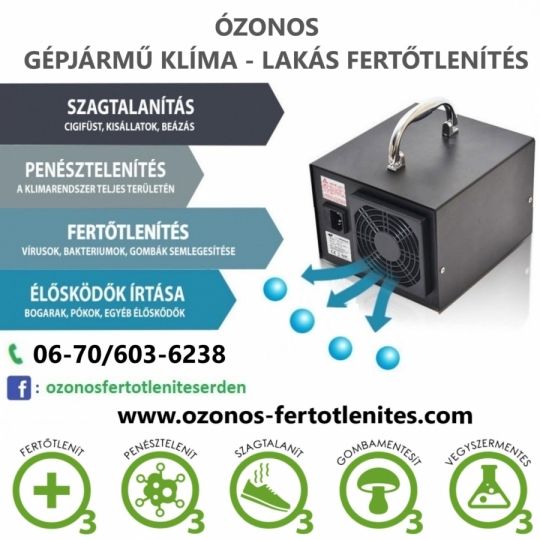 Gépjámű Lakás Antibakteriális Fertőtlenítés Szagtalanítás