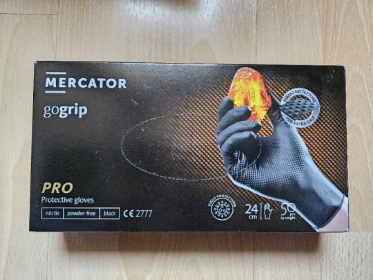 GoGrip Kesztyű Nitril Fekete Erős 9-L