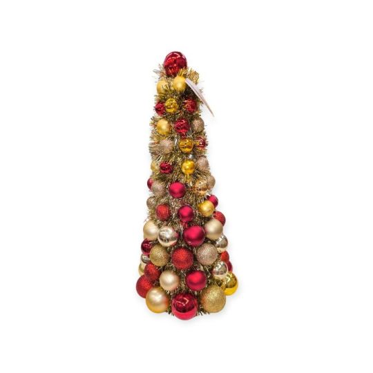 Golden shine karácsonyi díszfa piros-arany gömbökkel 42 cm