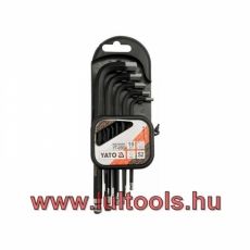 Gömbfejű imbuszkulcs készlet 10 részes 1,27-10 mm S2 YATO