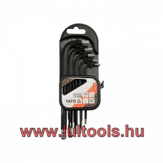 Gömbfejű imbuszkulcs készlet 10 részes 1,27-10 mm S2 YATO