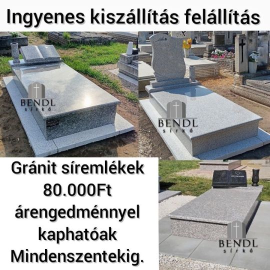 Gránit sírkő Győr