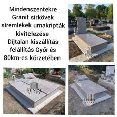 Gránit sírkövek urnakripták kivitelezése Mindenszentekre