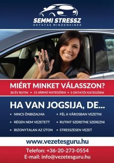 Gyakorló vezetés jogosítvánnyal rendelkezőknek