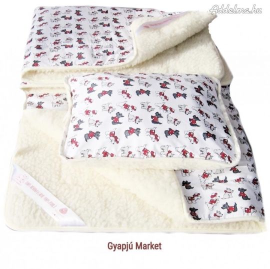 Gyapjú/pamut mintás baba – gyermek ágynemű