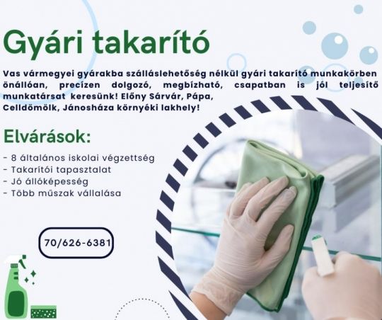 Gyári takarító