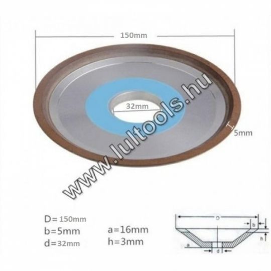 Gyémánt élező korong 150x32mm