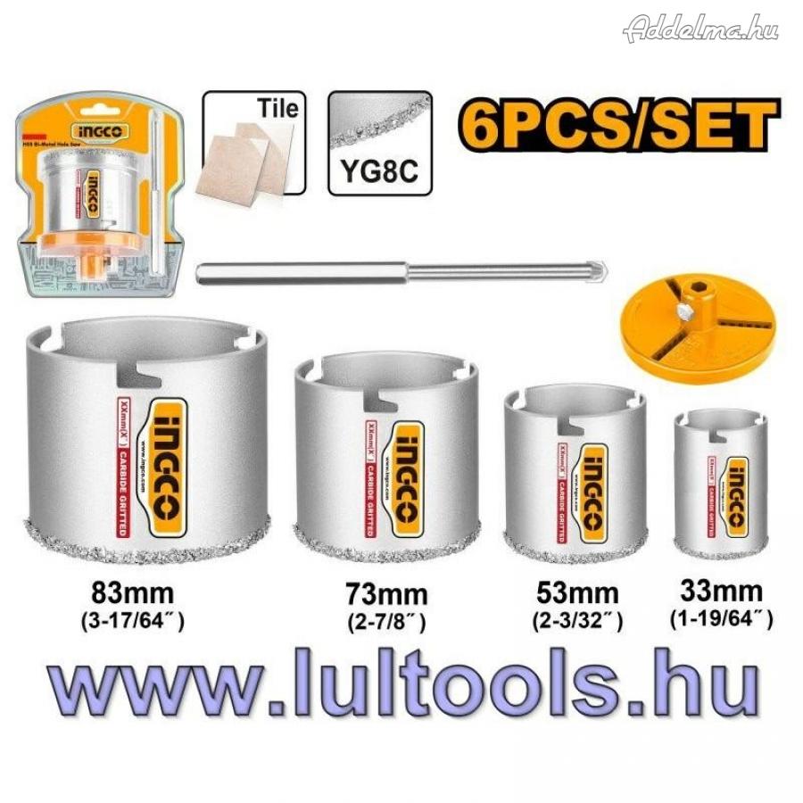 Gyémánt Körkivágó készlet 6 részes 33-83 mm LULTOOLS