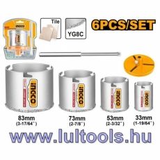 Gyémánt Körkivágó készlet 6 részes 33-83 mm LULTOOLS