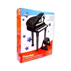 Gyerek játék zongora mikrofonnal és székkel
