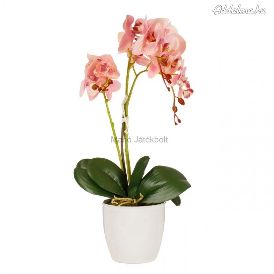 Gyönyörű élethű orchidea 52 cm