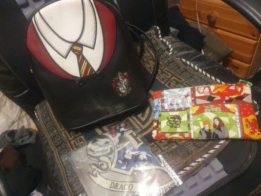 Harry Potter Griffendél egyenruha-mintás mini hátizsák +neszeszer
