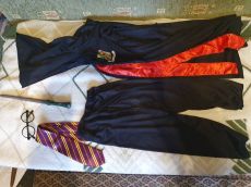 Harry Potter jellegű jelmez-Köpeny, szemüveg, pálca, nyakkendő