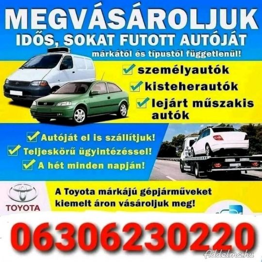 Használt autó felvársálás