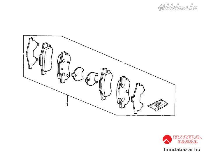 HÁTSÓ FÉKBETÉT CIVIC 1990-1991