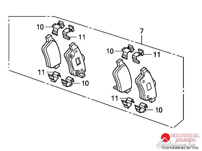 HÁTSÓ FÉKBETÉT CR-V 2007-2009