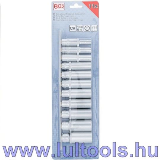 Hosszú dugókulcs készlet 3/8″ 8-19mm