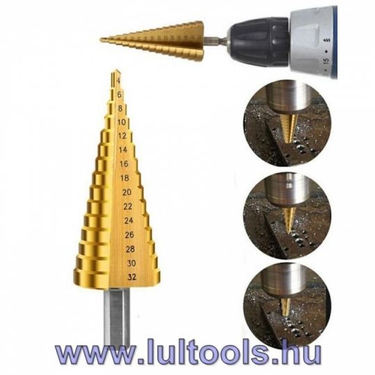 HSS lépcsős fúrószár 4-32mm