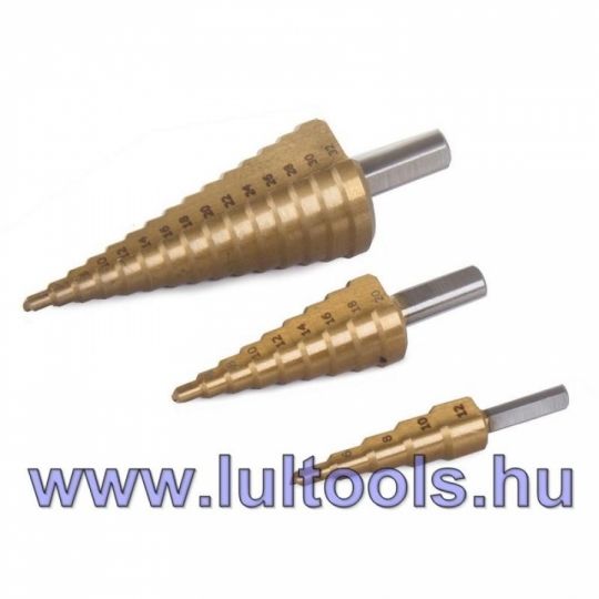 HSS lépcsős fúrószár készlet 4-12, 4-20, 4-32mm