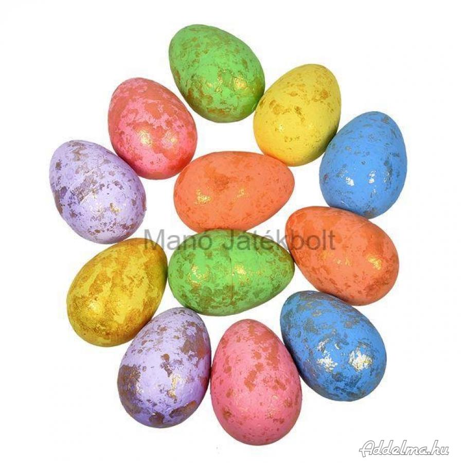 Húsvéti színes tojások 5 cm - 12 db