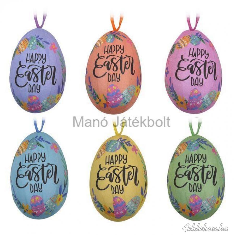 Húsvéti színes tojások dekoráció 5cm - 6 db