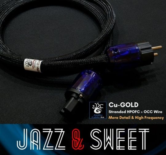Hydra Power Cu-Gold Full Musicscale szerelt tápkábel 1M