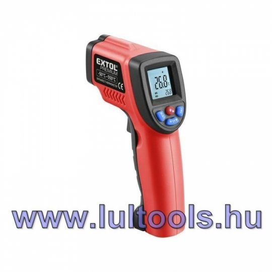 Infravörös, digitális hőmérő, -50°C~ +550°C, LCD kijelző