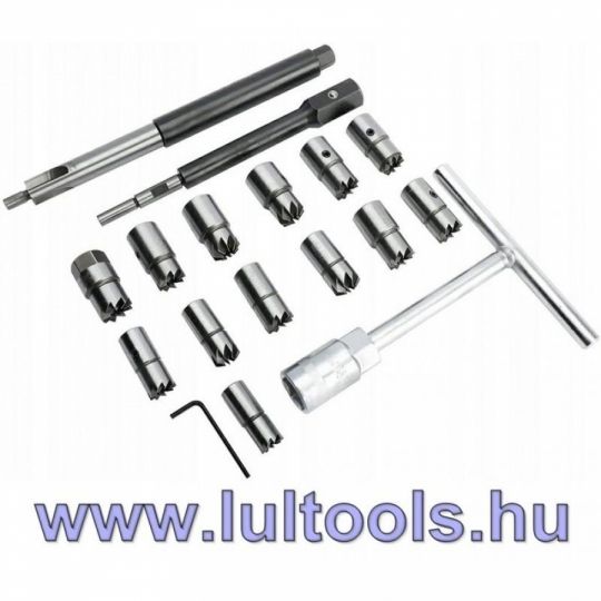 Injektor fészek maró és tisztító készlet 17db LULTOOLS