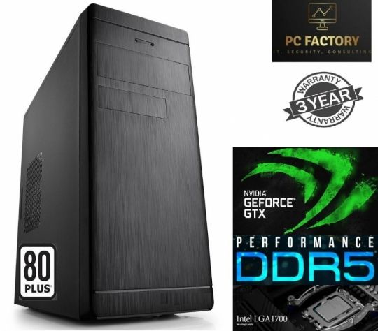 INTEL CORE I5-12400F/8GB DDR5/512GB M.2/GTX 1630/80+)