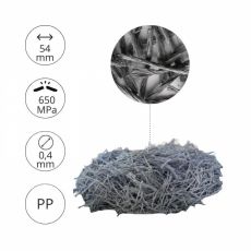 Ipari padlóba csavart betonszál - 1kg