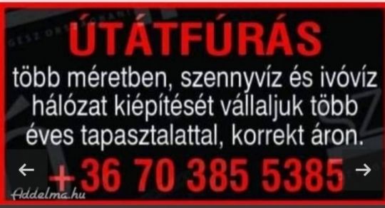Ívóvíz hálózat javitását és útátfurást vállalunk