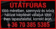 Ívoviz hálózat kiépítését utfurást vállalunk