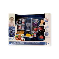 Játék hűtő gyerekeknek hanggal, fénnyel és kiegészítőkkel