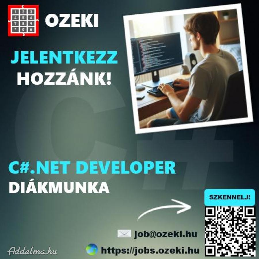 Junior C#.net szoftverfejlesztő – Diákmunka ősztől